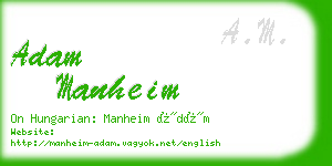 adam manheim business card